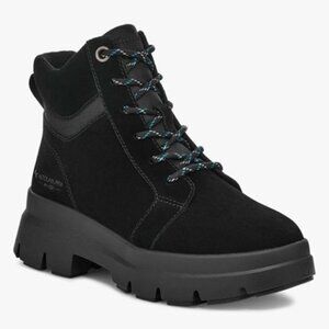 Koolaburra by UGG Jozie Combat Boots Suede Lace Up Booties Black Size 9 NEW